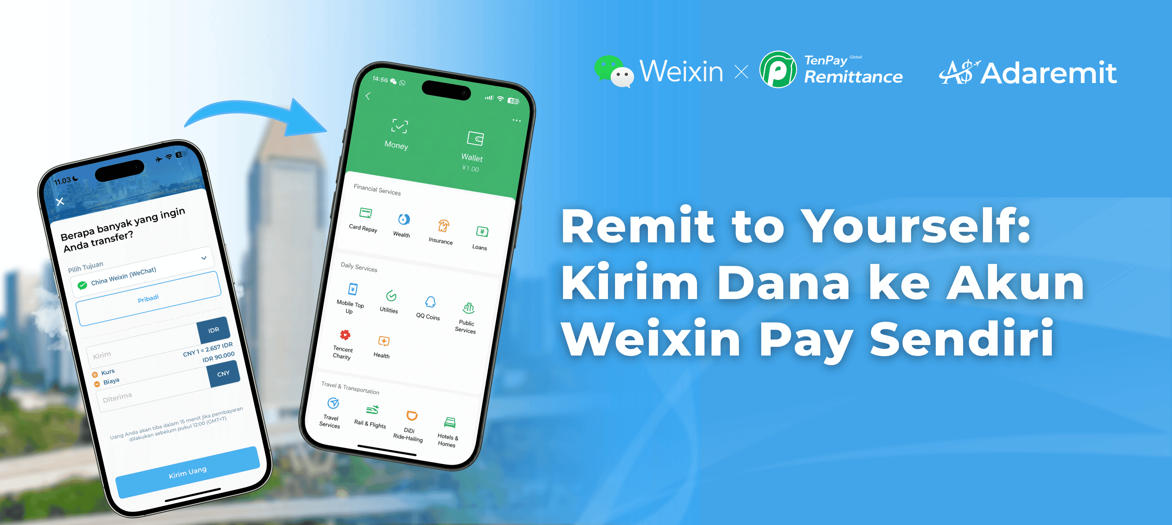 Remit to Yourself: Kirim Dana ke Akun Weixin Pay Sendiri